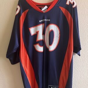 Men's Terrell Davis Navy and Orange Sports Jersey